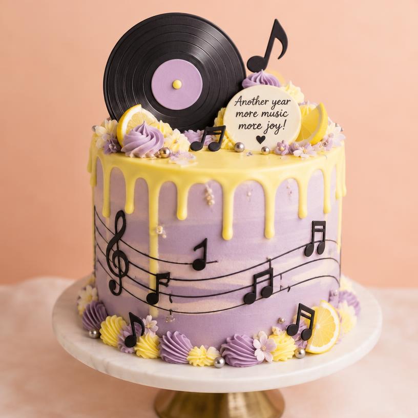 Gâteau thème Passion musique